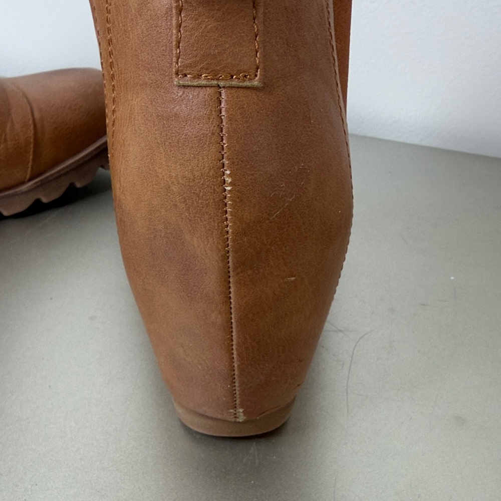 Brown Wedge Ankle Boot Size 8 - Picture 7 of 13